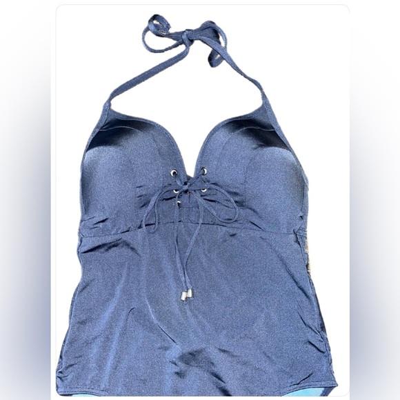 EUC Nip Tuck Blue One-Piece Swimsuit- size 4 - Picture 3 of 7